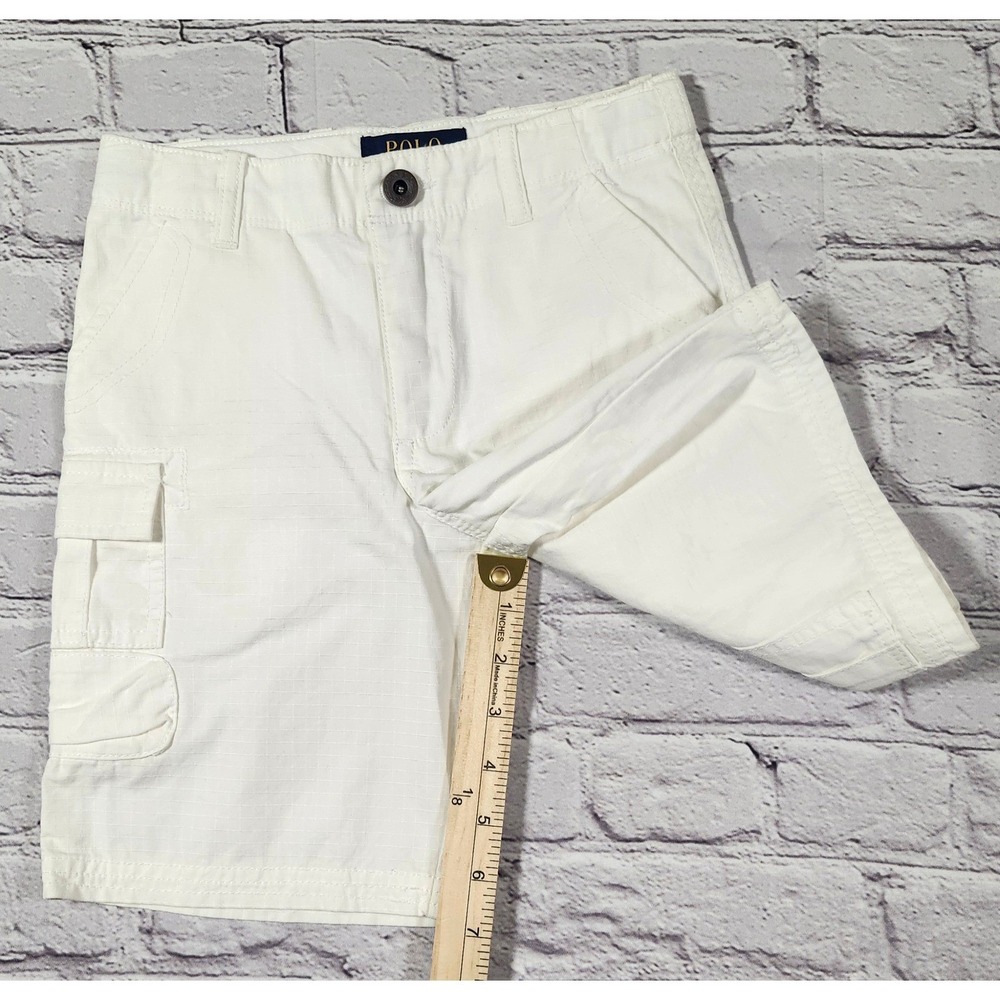 NWT Polo Ralph Lauren Boys White Ripstop Cargo Shorts Size 6 RL-1967 - Picture 5 of 5